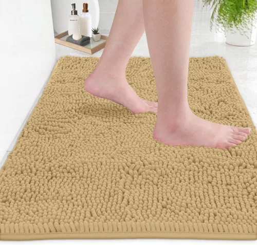 Miniatura 81 de LuxUrux Tapete de microfibra afelpada, de felpilla extrasuave, pelo largo de 1 pulgada, muy absorbente, para baño o ducha, lavar y secar a máquina