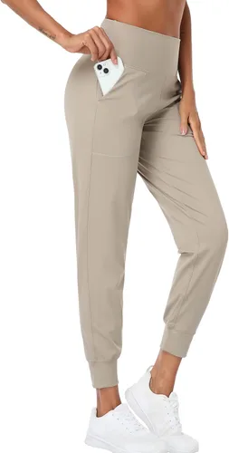 Miniatura 130 de Oalka - Pantalones deportivos para mujer, con cintura alta y bolsillos, para hacer deporte, yoga y entrenar