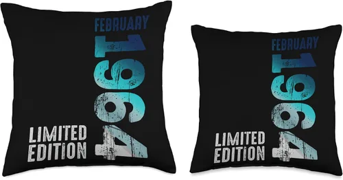 Miniatura 3 de February 1964 Year 1964 Retro 1964 Vintage Limited Edition Throw Pillow