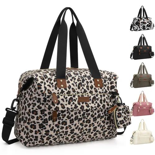 Miniatura 13 de Pritent Bolsa de pañales, bolsas de pañales para bebé con funda para chupete, correas de hombro, clips para cochecito, bolsa grande impermeable