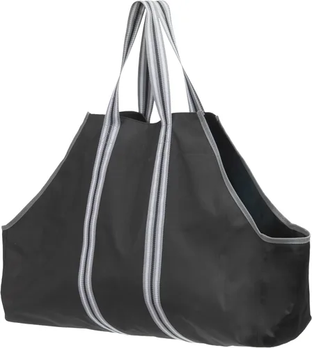 Miniatura 10 de ShelterLogic Soporte para leña y bolsa de transporte para leña repelente al agua de extremo abierto de 20 pulgadas, color negro
