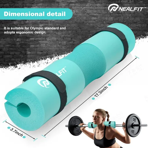 Miniatura 2 de NEALFIT Almohadilla para Barra de Pesos para Sentadillas—Almohadilla para Barra de Pesos—Ideal para Levantamiento de Pesas, Estocadas y Empujes