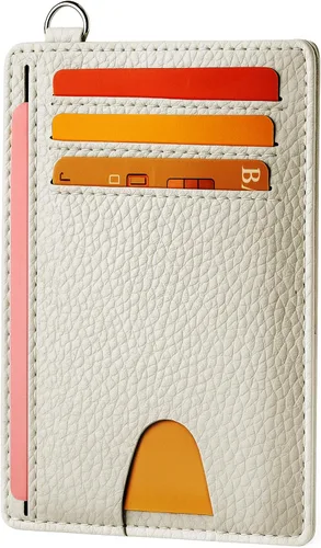 Miniatura 16 de Mayski Cartera delgada minimalista, soporte para tarjetas de crédito para mujeres y hombres, estuches para tarjetas con bloqueo RFID en el bolsillo