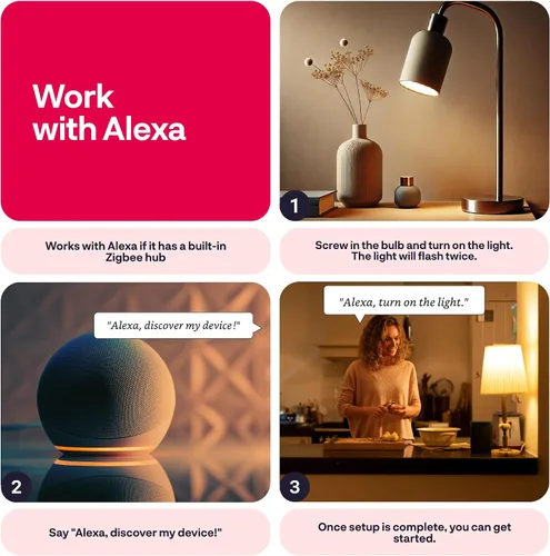 Miniatura 10 de innr - Bombilla inteligente Zigbee A19, funciona con Hue*, Alexa, SmartThings (se requiere hub), luz blanca y de color, bombilla LED E26, bombilla