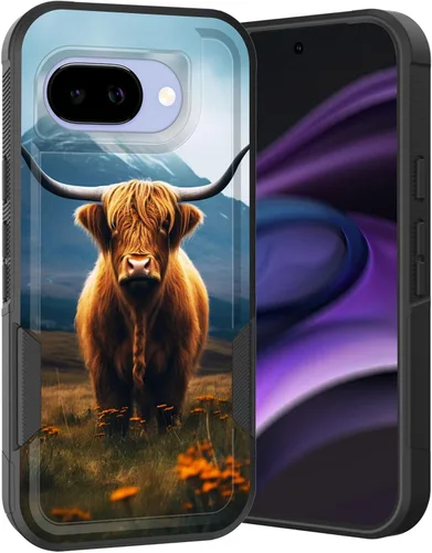 Miniatura 113 de Funda para Pixel 6A, Híbrida de Doble Capa de Servicio Pesado Resistente a Prueba de Golpes PC Duro + Funda Protectora de Silicona Suave para Google