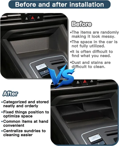 Miniatura 3 de Golf 8 GTI Organizador de consola central, para accesorios Golf GTI/R MK8 2020-2025, estante de consola central compatible con VW Volkswagen Golf