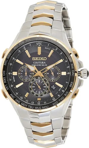 Miniatura 5 de Reloj SEIKO SSG010 para Hombre - Colección Coutura - Cronógrafo Solar con Sincronización de Radio, Caja y Brazalete de Acero Inoxidable en Dos