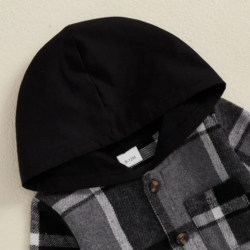 Miniatura 3 de Conjunto de ropa de otoño e invierno para bebé y niño, sudadera larga con capucha y pantalones para niños pequeños, 6, 12, 18, 24 meses, 2T