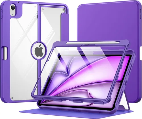 Miniatura 36 de MoKo Funda para iPad Air de 11 pulgadas 7ª/6ª generación M3/M2 2025/2024, iPad Air 5ª/4ª generación de 10.9 pulgadas 2022/2020 con soporte