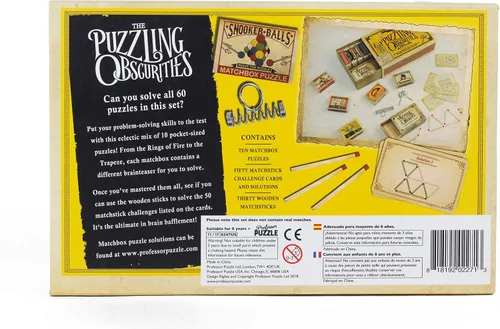 Miniatura 7 de La caja de obscurities de rompecabezas 10 rompecabezas de caja de cerillas y 50 desafíos