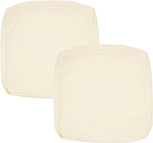 Miniatura 63 de FLYMEI Patio Cushion Covers 16x16x2.5 Waterproof Outdoor Cushion Cover Replacement 1Packs Outdoor Seat Cushion Slipcover for Rattan Chair Sofa, Beige