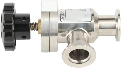 Miniatura 6 de Válvula de aislamiento de fuelle KF25 Válvula de aislamiento de acero inoxidable de ángulo recto 304 de alto vacío Válvula de vacío para equipos