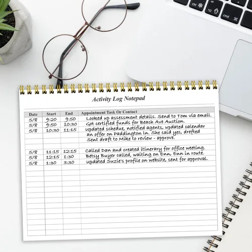 Miniatura 6 de Getvow Cuaderno de Registro de Actividades - Libro de Registro de Actividades en Espiral para Trabajo de Negocios, Cuaderno de Lista de Tareas