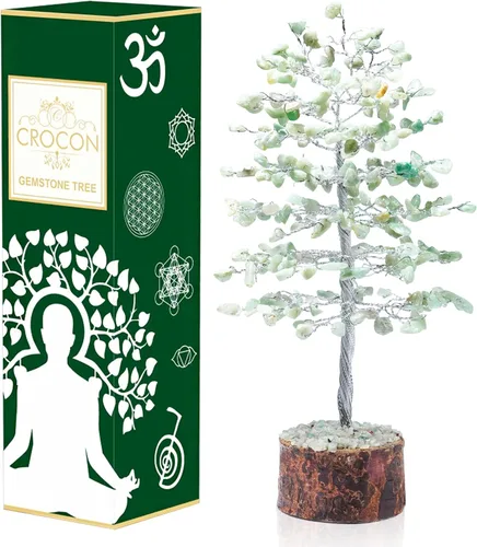 Miniatura 16 de Árbol de la vida de chakras de aventurina amarilla, árbol de cristal para energía positiva, decoración de Feng Shui, árbol de piedras preciosas