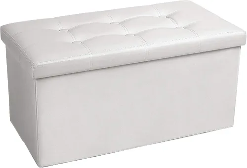 Miniatura 11 de COSYLAND - Reposapiés u otomano con almacenamiento plegable de piel, con agujero para agarrar, para habitación, tamaño pequeño, rectangular, 17 x 15