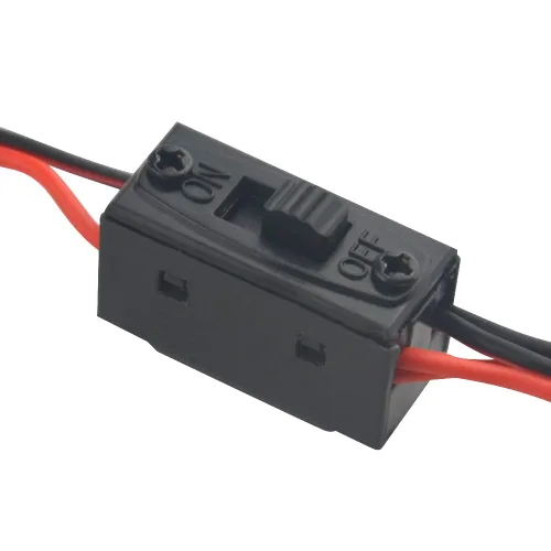 Miniatura 3 de Paquete de 4 interruptores de encendido y apagado de 3 vías estilo JR, línea negra y roja, receptor de interruptores RC para camión RC, automóvil