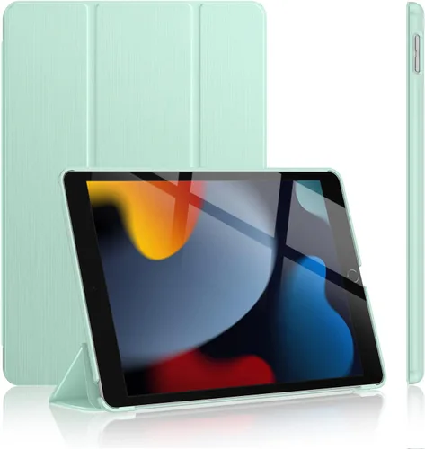 Miniatura 19 de Soke Funda para iPad de 9ª/8ª/7ª generación 2021/2020/2019, [soporte tríptico delgado + activación/suspensión automática], cubierta trasera