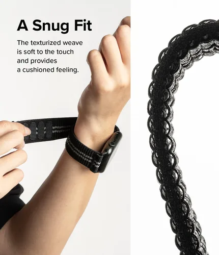 Miniatura 4 de Ringke Sports Air Loop compatible con Apple Watch Band de 1.929 in, 1.811 in, 1.772 in, 1.732 in, 1.654 in, nailon ligero transpirable para mujeres