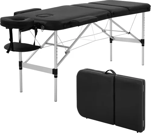 Miniatura 15 de Mesa de masaje portátil - Cama de spa plegable para fisioterapia, esteticista, tatuaje - negro