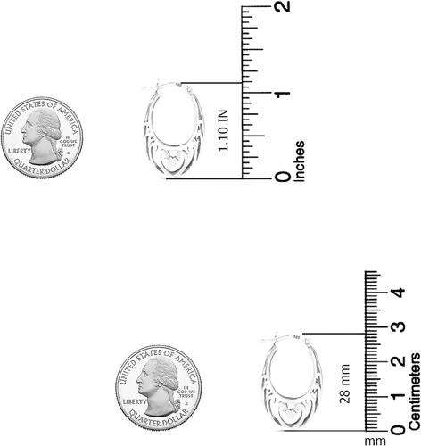 Miniatura 7 de LeCalla - Juego de pendientes de plata de ley para mujer, diseño de filigrana, corte antiguo, 2 pares de aro para mujer