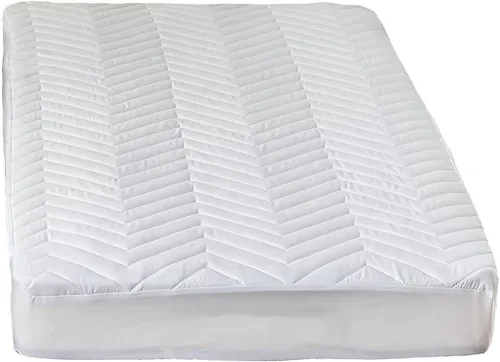 Miniatura 6 de Kingnex Protector de colchón acolchado impermeable para litera de RV de 30 x 75 para cama individual estrecha, estilo de sábana ajustada