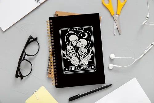 Miniatura 2 de Cuaderno gótico en espiral, diario gótico para parejas, cuaderno gótico para mujeres y hombres escritura, cuaderno de espiral para parejas de 8.3 x