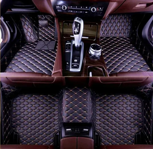 Miniatura 31 de Alfombrillas de cuero de lujo personalizadas para todo tipo de clima para el 99.99% de automóviles, SUV y camiones según el modelo automotriz Negro
