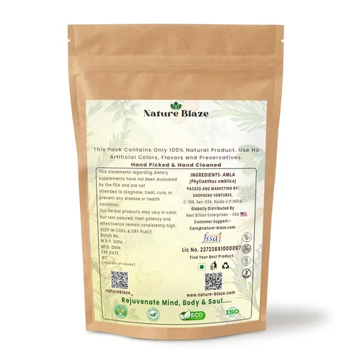 Miniatura 2 de Nature Blaze Amla en polvo natural (7.05 oz/7.0 onzas, polvo Awla)