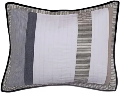 Miniatura 12 de Nautica - Funda europea, ropa de cama de algodón con cierre de cremallera, elegante juego de cama (Saybrook Beige, 26 x 26 pulgadas)