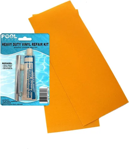 Miniatura 17 de Paquete de 2 parches de reparación de vinilo azul polvo resistente de 4 x 10 para botes inflables y piscinas Azul polvoriento