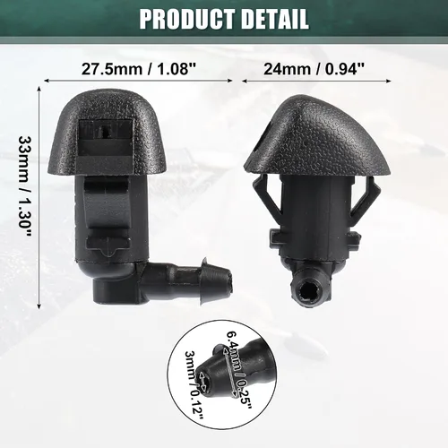 Miniatura 7 de ACROPIX Boquilla para limpiaparabrisas de automóvil, boquilla de chorro para Honda Odyssey 2011-2013, paquete de 2, color negro