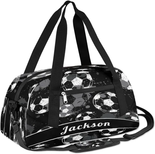 Miniatura 3 de Bolsa de lona personalizada para niños, bolsa de gimnasio deportiva personalizada para niños, bolsa de mano para el fin de semana para viajes, Ball 3