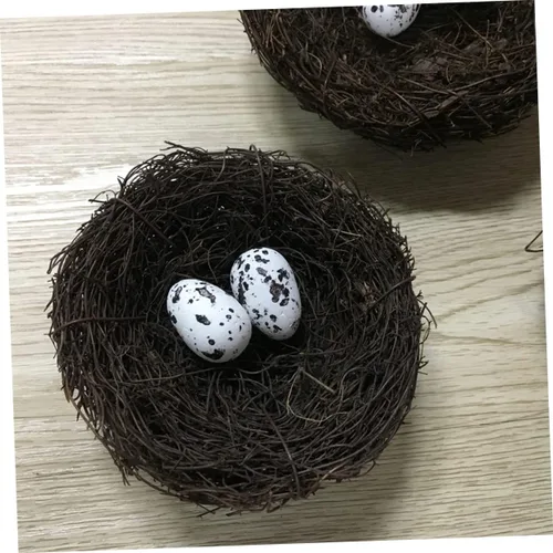 Miniatura 5 de Holibanna Nidos de pájaros para manualidades, nido para pájaros, chocolate, nidos de Pascua, nidos de pájaros naturales, nido de pájaros, huevos