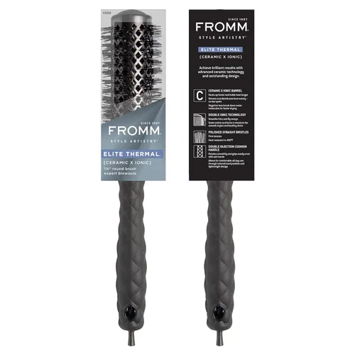 Miniatura 6 de Fromm Elite Thermal Ceramic x Ionic - Cepillo redondo de 1.25 pulgadas para soplados expertos y secado más rápido del cabello, cepillo de rodillo