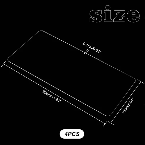 Miniatura 5 de PH PandaHall Moldeador de base de bolso, 4 piezas de 11.8 x 5.9 pulgadas rectangular de acrílico para bolso de mano, base moldeadora, inserción