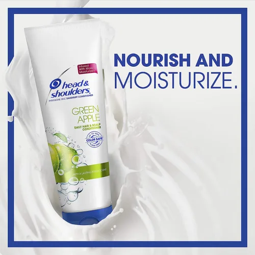 Miniatura 5 de Head & Shoulders Green Apple - Acondicionador anticaspa de uso diario, sin parabenos, 10.9 onzas líquidas