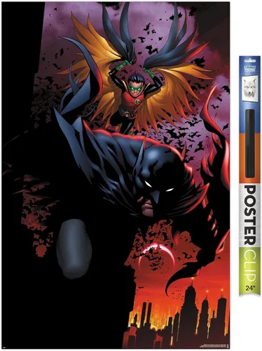 Miniatura 15 de DC Comics Batman - Póster de pared de ataque de Batman y Robin, 22.4 pulgadas de largo x 14.7 pulgadas de ancho, versión premium sin marco