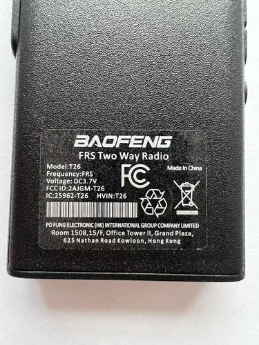 Miniatura 7 de Baofeng T26 Walkie Talkies de Largo Alcance, Batería Recargable de Iones de Litio, 16 Canales FRS, Radios Bidireccionales con Auriculares