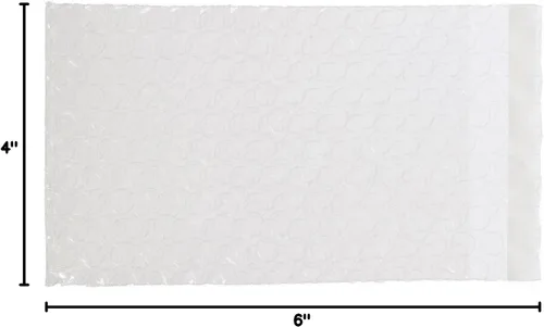 Miniatura 4 de Generic Bolsa de embalaje autosellante de burbujas transparentes lisa en ambos lados 4 "x 6"+1" - 100 PCS