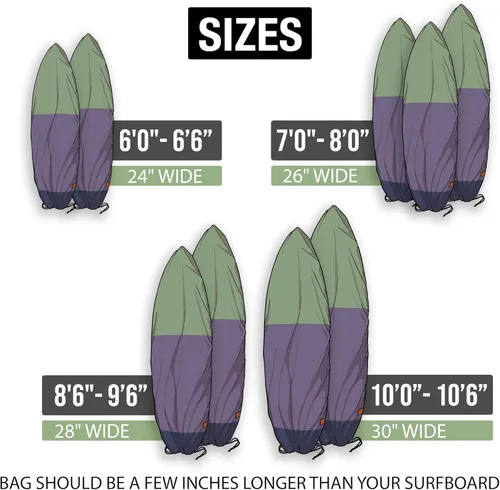 Miniatura 6 de Ho Stevie! Funda de lona para tabla de surf, sin cera derretida en el coche, protección contra el sol/ding