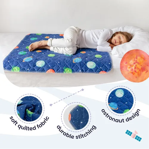 Miniatura 9 de Lynmark 2 protectores de colchón para entrenamiento de orina para niños, tapete impermeable para entrenamiento de inodoro, antideslizante, lavable