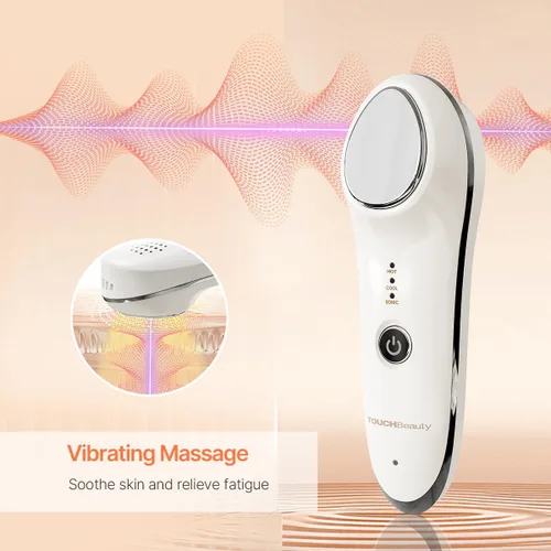Miniatura 5 de TOUCHBeauty Masajeador facial caliente y frío, dispositivo de vibración de 107.6 °F/42.8 °F para una cara más suave y apretada, herramienta