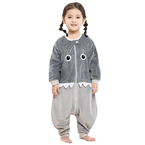 Miniatura 10 de MICHLEY Saco de dormir para bebé de manga larga con pies, manta envolvente usable de invierno para niños y niñas, Gato, 1-3 años Rosa