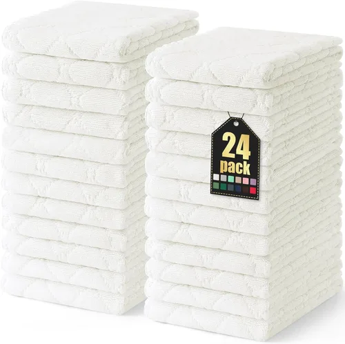 Miniatura 90 de Homaxy - Paquete de 12 trapos de cocina (10 x 10 pulgadas, morado), de terciopelo coral, supersuaves y absorbentes, de secado rápido, paño