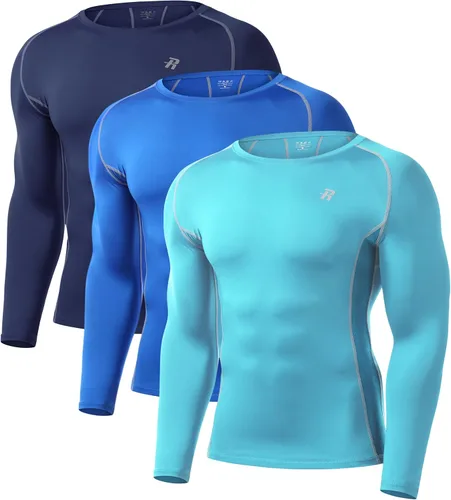 Runhit Camisas de compresión para hombre de manga larga fresca y seca atlética, camisetas de entrenamiento para pesca y sol, mallas térmicas