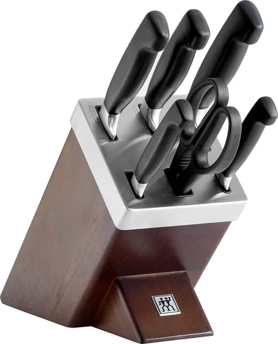 Zwilling J. A. Henckels - Juego de cuchillos de acero inoxidable Plateado/Negro