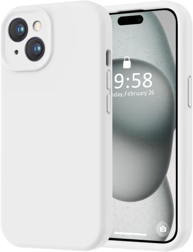Miniatura 308 de LOVE 3000 Compatible con Funda para iPhone 15, [Cámara de Cobertura Completa de Silicona Suave] [Protección contra Caídas de 8 pies], Forro de Negro