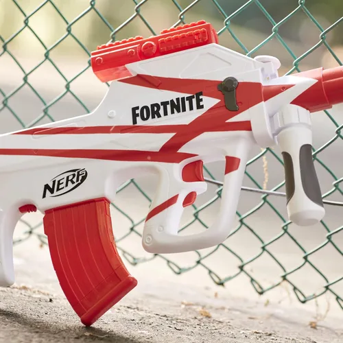 Miniatura 4 de NERF Fortnite B-AR - Pistola de dardos motorizada - Envoltorio Fortnite Converge, lanzamiento motorizado de 10 dardos, enganche para 10 dardos, 10