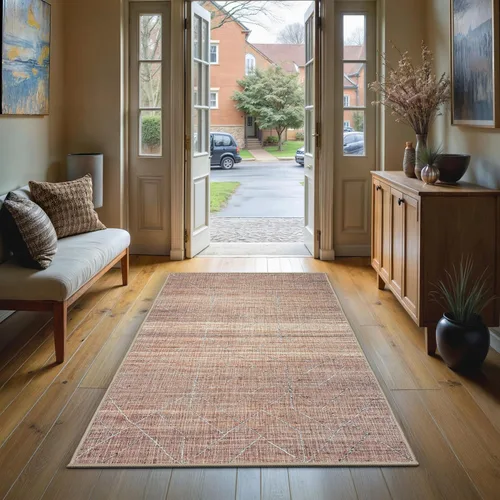 GLN Rugs Contemporary Collection - Alfombra de felpilla lavable a máquina, contemporánea, antideslizante, alfombra de felpilla de pelo bajo, para