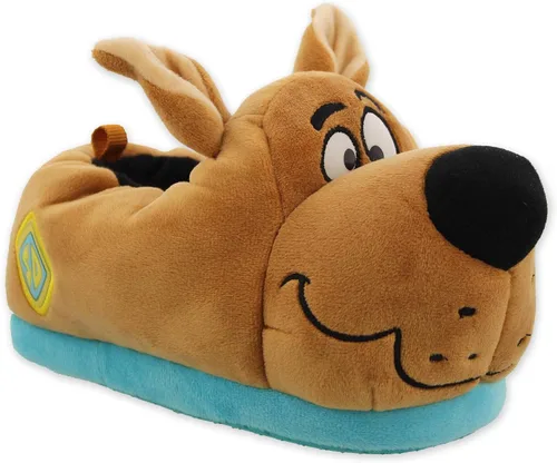 Miniatura 7 de Scooby Doo - Pantuflas de felpa para niños pequeños, Marrón